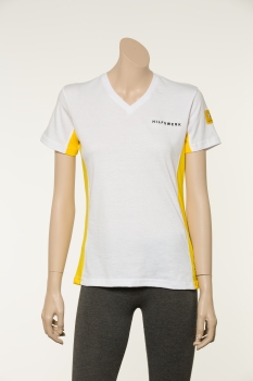 T-Shirt weiß/gelb