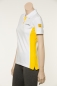 Preview: Polo Shirt weiß/gelb kurzarm