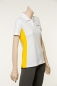 Preview: Polo Shirt weiß/gelb kurzarm