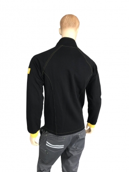 Zipp-Sweater schwarz/gelb