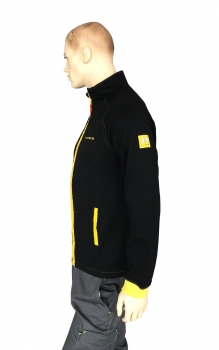 Zipp-Sweater schwarz/gelb
