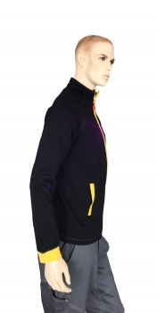 Zipp-Sweater schwarz/gelb