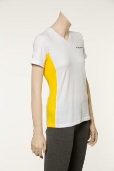 T-Shirt weiß/gelb