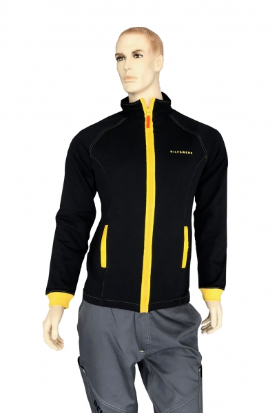 Zipp-Sweater schwarz/gelb