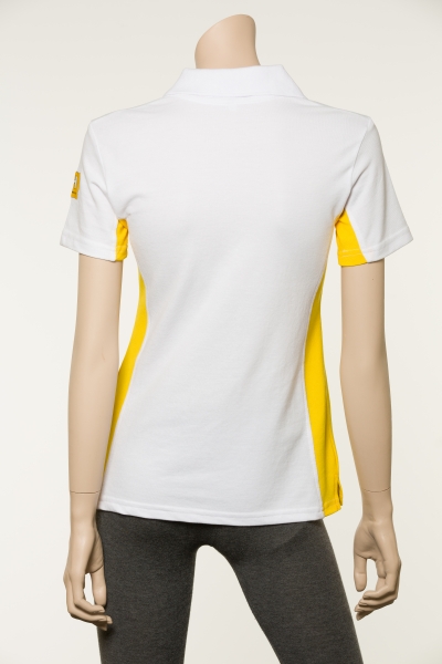 Polo Shirt weiß/gelb kurzarm