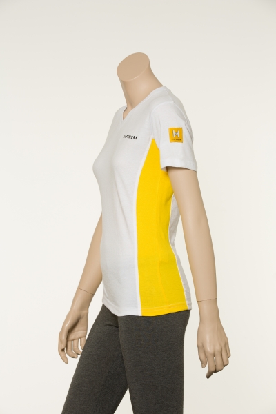 T-Shirt weiß/gelb