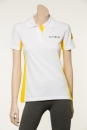 Polo Shirt weiß/gelb kurzarm